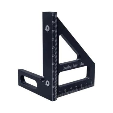 Imagem de Régua Triangular De Alumínio Para Carpinteiro, Alta Precisão, Esquadro