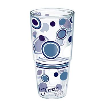 Imagem de Tervis Feito nos EUA, copo térmico de parede dupla Fiesta mantém as bebidas frias e quentes, 680 g - sem tampa, pontos de lapis
