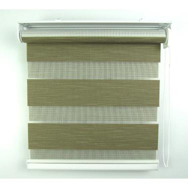 Imagem de Cortina Rolô Double Vision Com Barra Niveladora Crisdan 2,00 Largura X 2,20 Altura Marrom