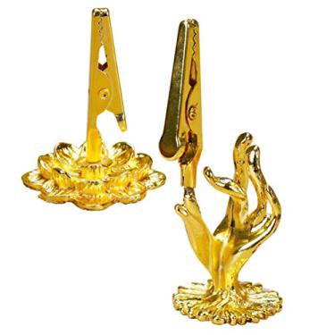 Imagem de Healifty 2 peças bobinas base de fragrância ornamento meditação bobina cones para casa lótus mesa decoração requintada e prateleiras forma relaxamento sauna suporte de quarto clipes escritório mão com vara cinza