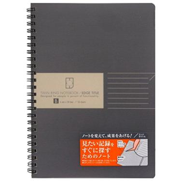 Imagem de Kokuyo Caderno de anel duplo Edge Title - A5 (14,7 cm x 21,1 cm) - 28 linhas - 50 folhas - Preto