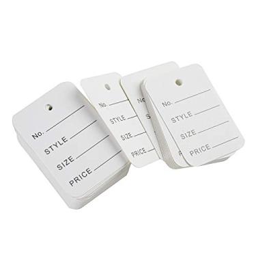 Imagem de 900 etiquetas de preço, etiquetas de tamanho de roupas, etiquetas de cupom, etiquetas de confecção de etiquetas brancas de loja, etiquetas de roupas, 3,8 x 3,8 cm