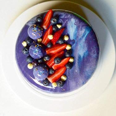 Imagem de 1 molde de bolo de silicone para mousses redondo eclipse da Stilnati para mousses cor branca, molde para assar, bolo de massa de chiffon mousse, panela, biscoito, doces, sorvete, geleia, brownie, biscoito