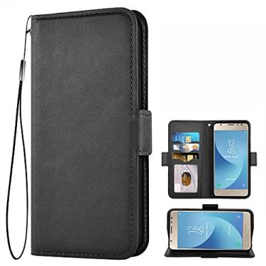Imagem de DIIGON Capa de telefone carteira Folio capa para LG K8 2017, capa de couro PU premium slim fit para K8 2017, 1 slot de moldura para foto, ambiental, preto