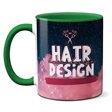 Imagem de Caneca Hair Designe A Vida Não É Perfeita O Cabelo Pode Ser (Verde)
