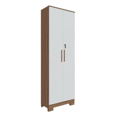 Imagem de Armário Multiuso 100% mdf 2 Portas Com Chave Bordo Ronipa Sevilha/Branco