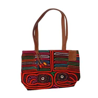 Imagem de Bolsas em couro com arte"Mola" da Tribo Kuna Colombiana (cores-02)