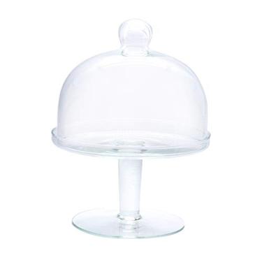 Imagem de Prato para Bolo Vidro 18 cm com Pé e Tampa Luvidarte - LUV 024