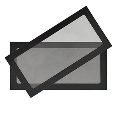 Imagem de Capa para computador desktop de 120 x 240 mm Filtro de poeira com ímã, malha de nylon ultra fina, fluxo de ar suave, cor preta - pacote com 2