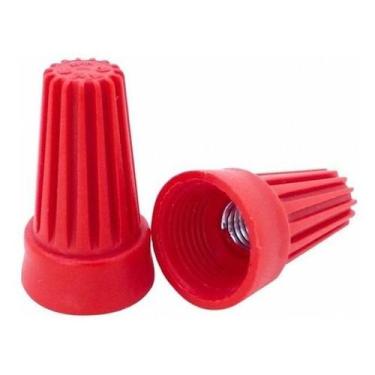 Imagem de 250X Conector Torção Emenda Para Fios Cabos Vermelho - 16Mm - Decorarm