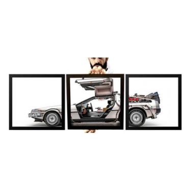 Imagem de Kit 3 Quadros Carro Delorean De Volta Para O Futuro Decora - Fanarte