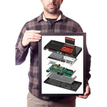 Imagem de Quadro Foto Videogame Master System Poster Moldurado - Fanarte