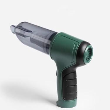 Imagem de Aspirador de Pó Portátil USB, Recarregável, Verde, com 5 Acessórios, para Carro e Casa