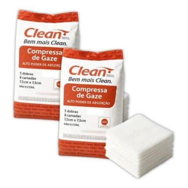 Imagem de Compressa Gaze 13 Fios Clean 500un Cada Sp Marcas 2 Unidade