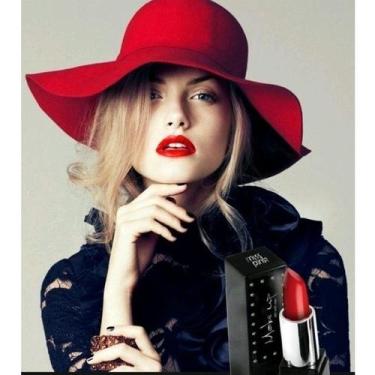 Imagem de Chapéu Floppy Vermelho de Feltro Feminino com Faixa Laço - Rei Look