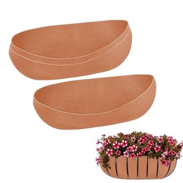 Imagem de Forro de cesta de plantador, reposição de forro de feltro respirável | Acessórios de plantio naturais reutilizáveis para terrário interno, janela, jardim, plantas, cama, réptil