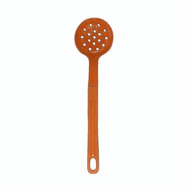 Imagem de Escumadeira Talher Em Nylon Cozinha Utensílio Laranja 28Cm