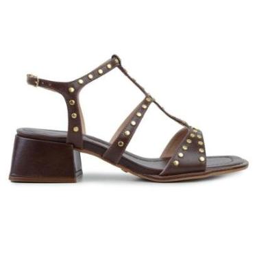 Imagem de Sandália Feminina Cecconello Couro Marrom Café - 2729-Feminino