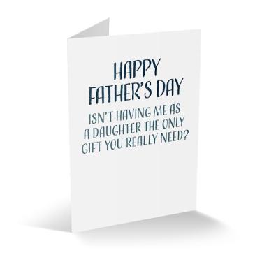 Imagem de Modern Wit Cartão de Dia dos Pais de Son Funny, Cartão para Dad, Cartão de felicitações único 10 x 14 cm com Envelope, Branco dentro, Isn't Having Me As A Daughter