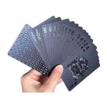 Imagem de Baralho Preto Dollar Poker - Cartas para Jogos à Prova