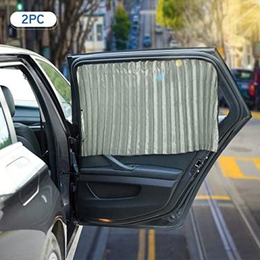 Imagem de ZATOOTO Cortina de janela lateral para carro – Protetor magnético de privacidade para proteção solar mantém a tela mais fria para bebê dormindo preto (2 peças)ZATOOTO 29.1"*18.8" magnet silver