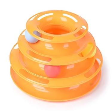 Imagem de Brinquedo Interativo Gatos Corre Corre Torre De Bolinhas (Laranja 3 Níveis)