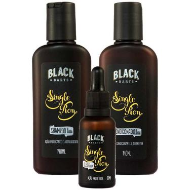 Imagem de Kit Barba Shampoo + Condicionador + Óleo Single Ron Black Barts