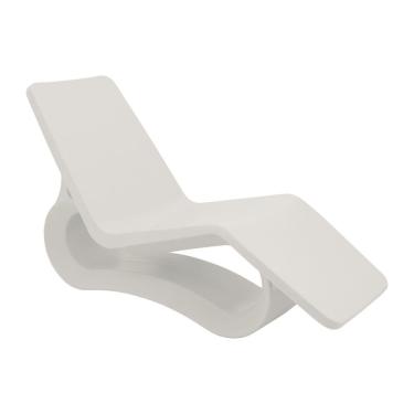 Imagem de Espreguiçadeira Tramontina Octo Em Polietileno Branco Com Furo Tramontina