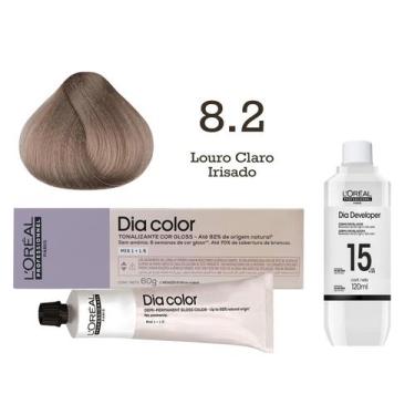 Imagem de Tonalizante Dia Color 8.2 Louro Claro Irisado + Emulsão Reveladora 15v