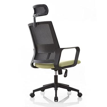 Imagem de UISLA Escritório ergonômico com suporte lombar e mesa de malha de altura ajustável do assento, computador giratório com encosto alto com encosto de cabeça e descanso de braço para conferência e casa