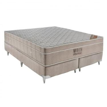 Imagem de Cama Box Super King Ortobom Airtech Spring Pocket Super 193x203x30cm Ortobom Bege