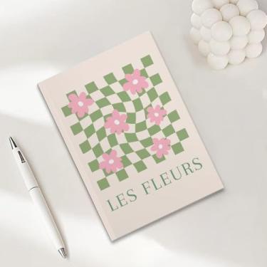 Imagem de Caderno de flores, caderno A5 para anotações de escritório, agenda de 21 x 14,7 cm, agenda de viagem, 1