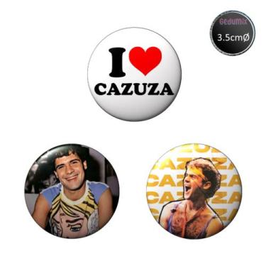 Imagem de Botton GEDUMIX Cazuza Rock Nacional 1.0 - 3 Peças, 3.5cmØ Ímã