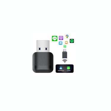 Imagem de Adaptador CarPlay Sem Fio 2 em 1 - Mini USB Dongle, Plug & Play, atualização com fio para sem fio, Apto para Auto con CarPlay por Cable (para IOS | Android CarPlay)