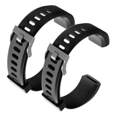 Imagem de Duoxiate Pacote com 2 pulseiras de reposição para relógio ID115Plus HR, Veryfitpro Smart Watch para homens e mulheres, pulseiras de pulso com fivela segura para uso diário