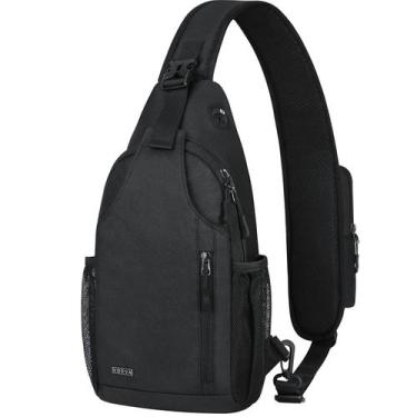 Imagem de Mochila Voova Crossbody Sling Bag pequena 38x18x8 cm preta