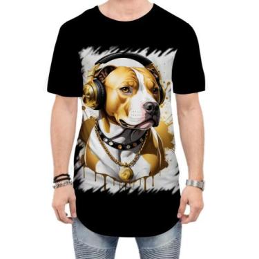 Imagem de Camiseta Longline Pitbull com Headphones 6 - Kasubeck Store®, GG