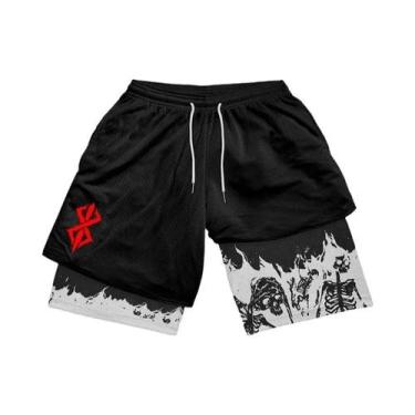 Imagem de Shorts Masculinos De Corrida Com Secagem Rápida E Bolsos, 2 Em 1, Para