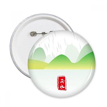 Imagem de Crachá de água de chuva circular, vinte e quatro pinos solares, redondos, decoração de roupas, 5 peças, presente