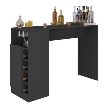 Imagem de Bar Bancada com Adega e 1 Porta Multimóveis Mp1062 Preto