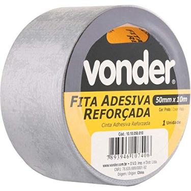 Imagem de Vonder, Fita Adesiva Reforçada, 50 Mm X 25 M Prata.