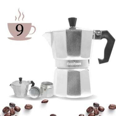Imagem de Cafeteira Italiana Expresso Em Aço Inox Faz 9 Xícaras Café Cor:Cinza