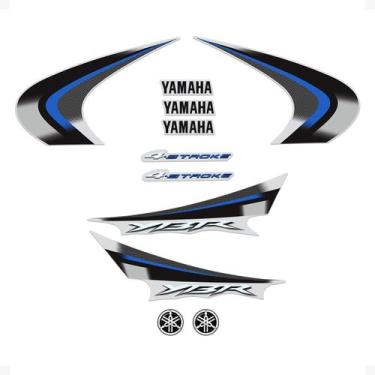 Imagem de Adesivos Compatível Yamaha Ybr 125 2008 Moto Prata + Logos - SPORTINOX