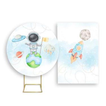 Imagem de Painel De Festa Redondo 1,50x1,50 + Painel Vertical 1,50x2,20 - Astron