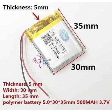 Imagem de Bateria Ciclocomputador Para Bike Bryton 310 Gps Carta Reg 503035 - bg