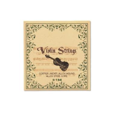 Imagem de Cheerock Cordas de violino, aço niquelado G-D-A-E, universais para violinos 4/4, 3/4, 1/2 e 1/4, tamanho médio, tensão média com extremidade esférica, responsivo, melhora o tom