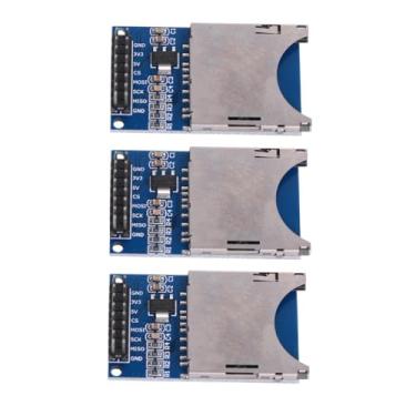 Imagem de VKLSVAN Módulo leitor/gravador de cartão SD 3 peças MCU SPI interface soquete de cartão SD módulo de leitura e escrita 3,3 V 5 V programável para Arduino