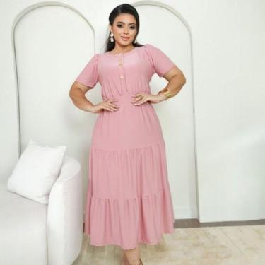 Imagem de Vestido Midi Plus Size Noemi Moda Evangélica Feminina - MISS FLOWER, R