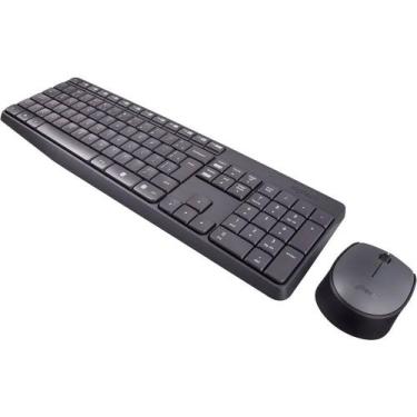 Imagem de Combo Teclado E Mouse Logitech Mk235 S/ Fio 920-007903, Preto