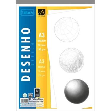 Imagem de Caderno Colado Desenho A3 Branco Académie 20 Folhas - Academie, Único